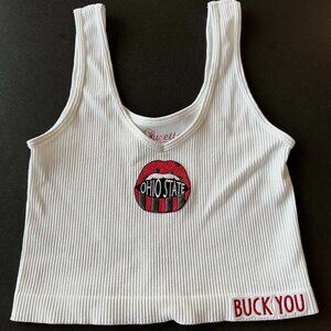Ohio State Buck You Mini Tank - OS - NWOT - True White